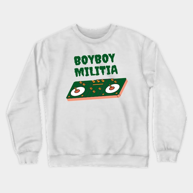 Boyboy Militia - vinyl collection (green & orange) Crewneck Sweatshirt by BoyboyMilitia 